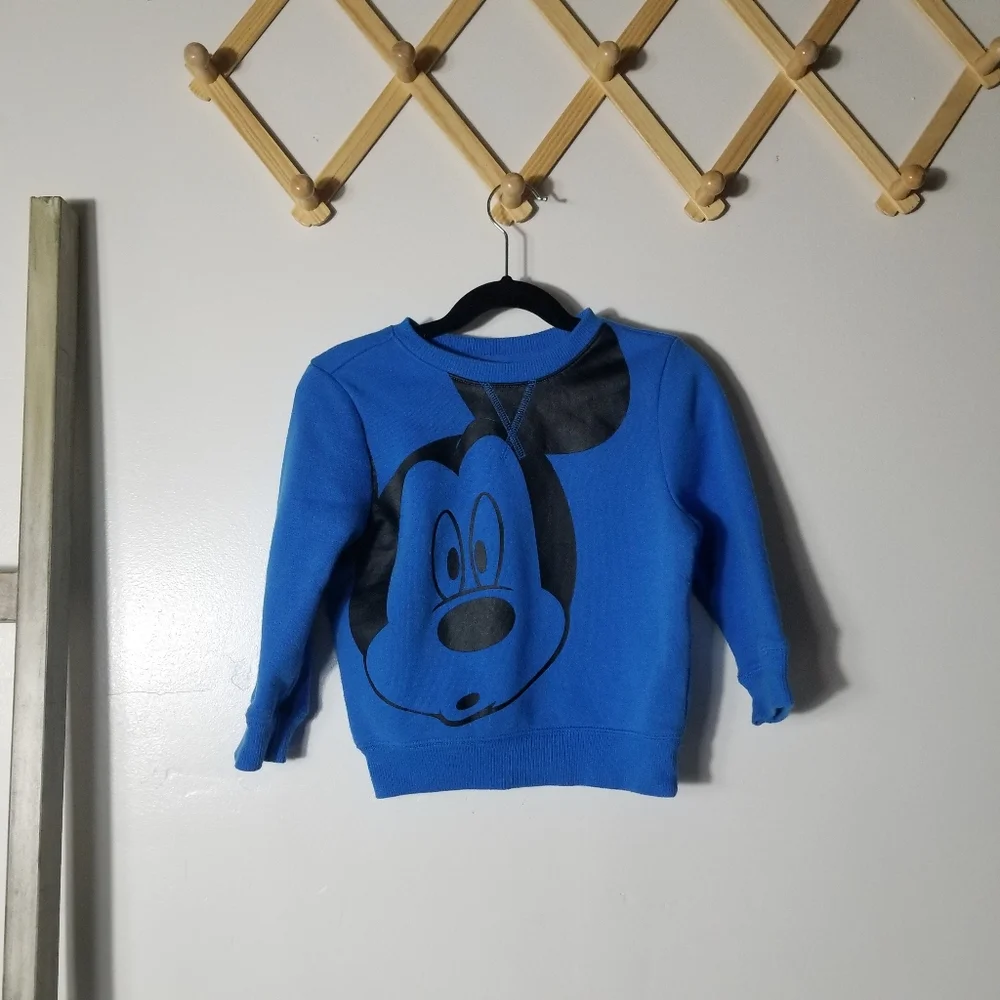 DISNEY SPOTTED ZEBRA KIDS MICKEY MOUSE BLUE AND BLACK SIZE 2T